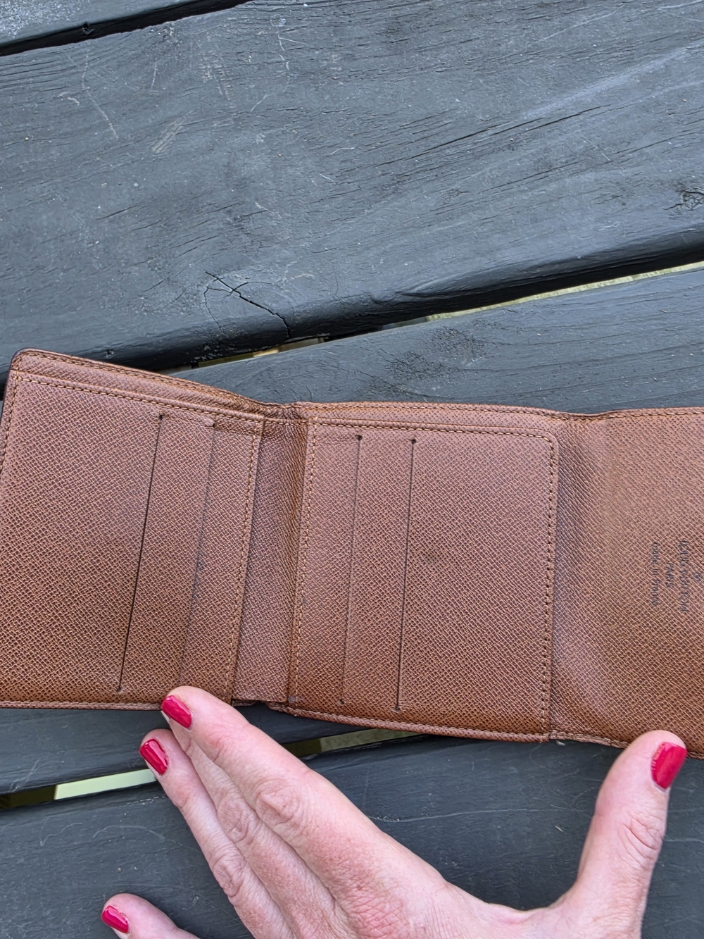 Louis Vuitton Elise Monogram Compact Wallet in Brown/Gold - Picture 3 of 9